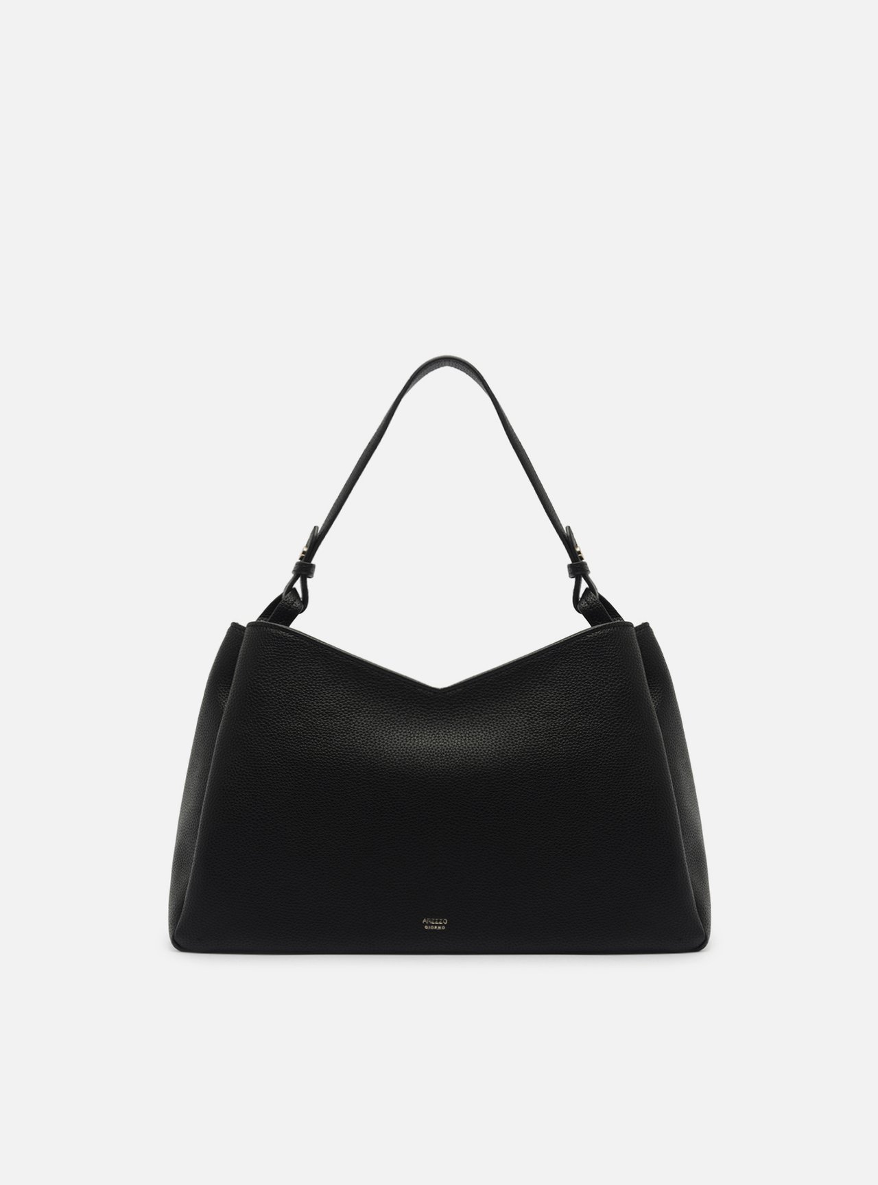 Bolsa Shopping Preta Média Detalhe Fivela — foto 3