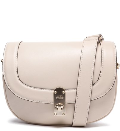 Bolsa Tiracolo Off-White Couro Loli Média