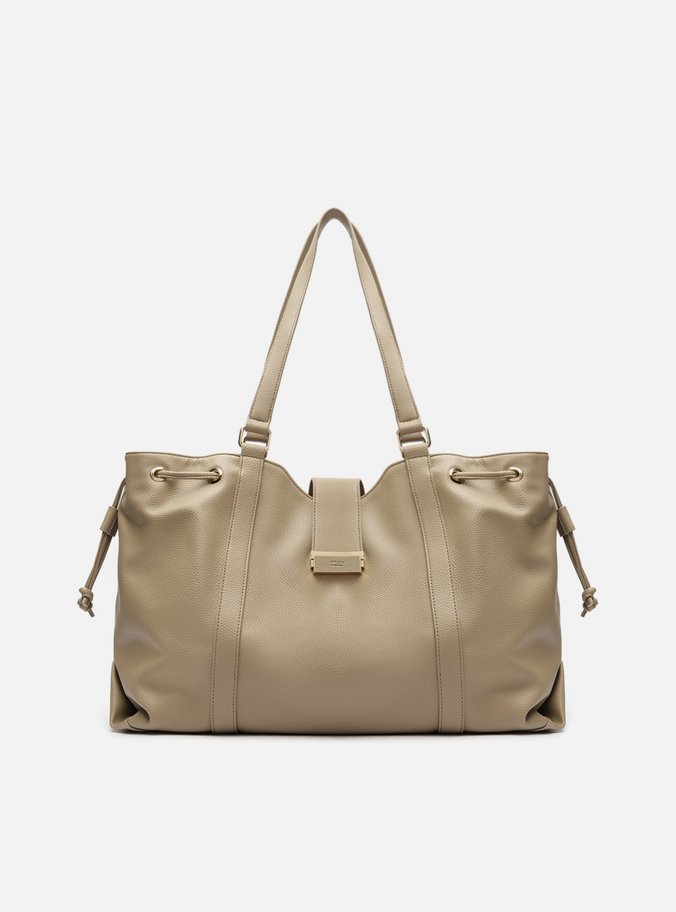 Bolsa Shopping Cinza Grande Tira Ajuste
