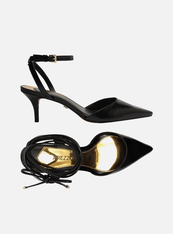 Scarpin Preto Bico Fino Aberto