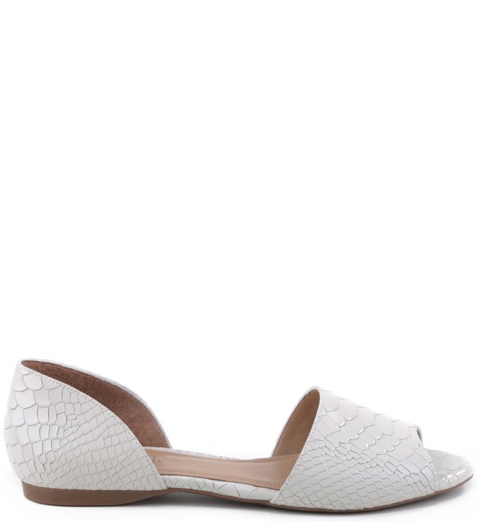 Peep Toe Snake Branco