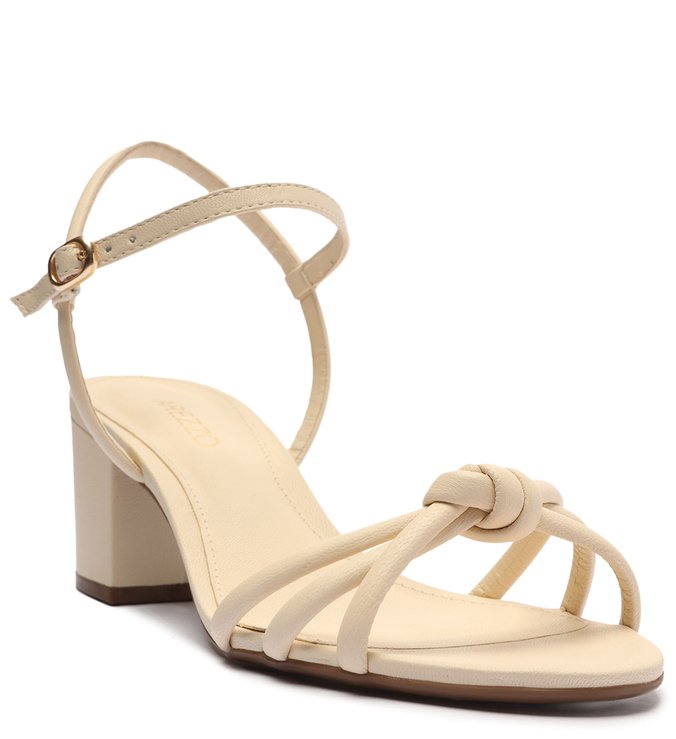 Sandália Off-White Bloco Tiras Nó