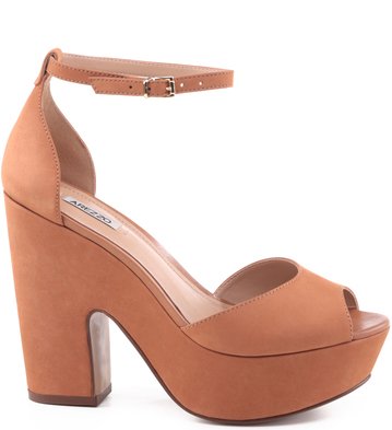 Plataforma Nobuck Tan