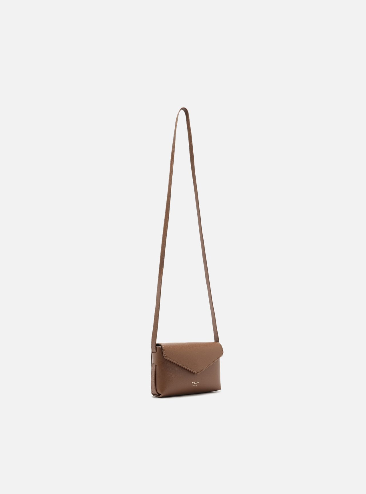 Bolsa Tiracolo Marrom Pequena Envelope — foto 5
