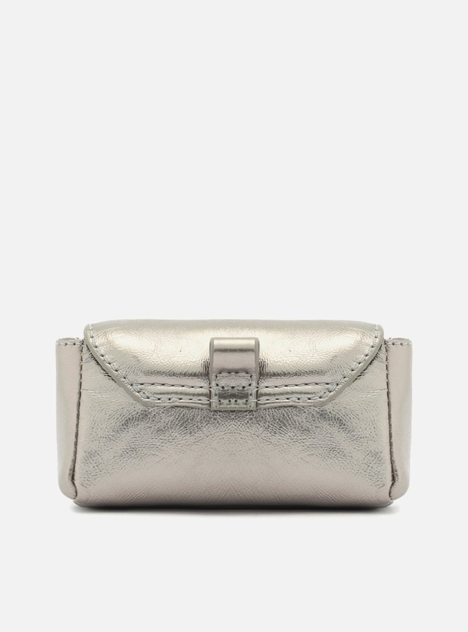 Mini Bag Prata Couro