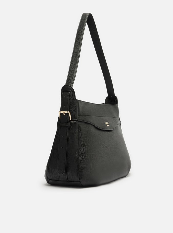 Bolsa Hobo Preta Grande Alça Fivela
