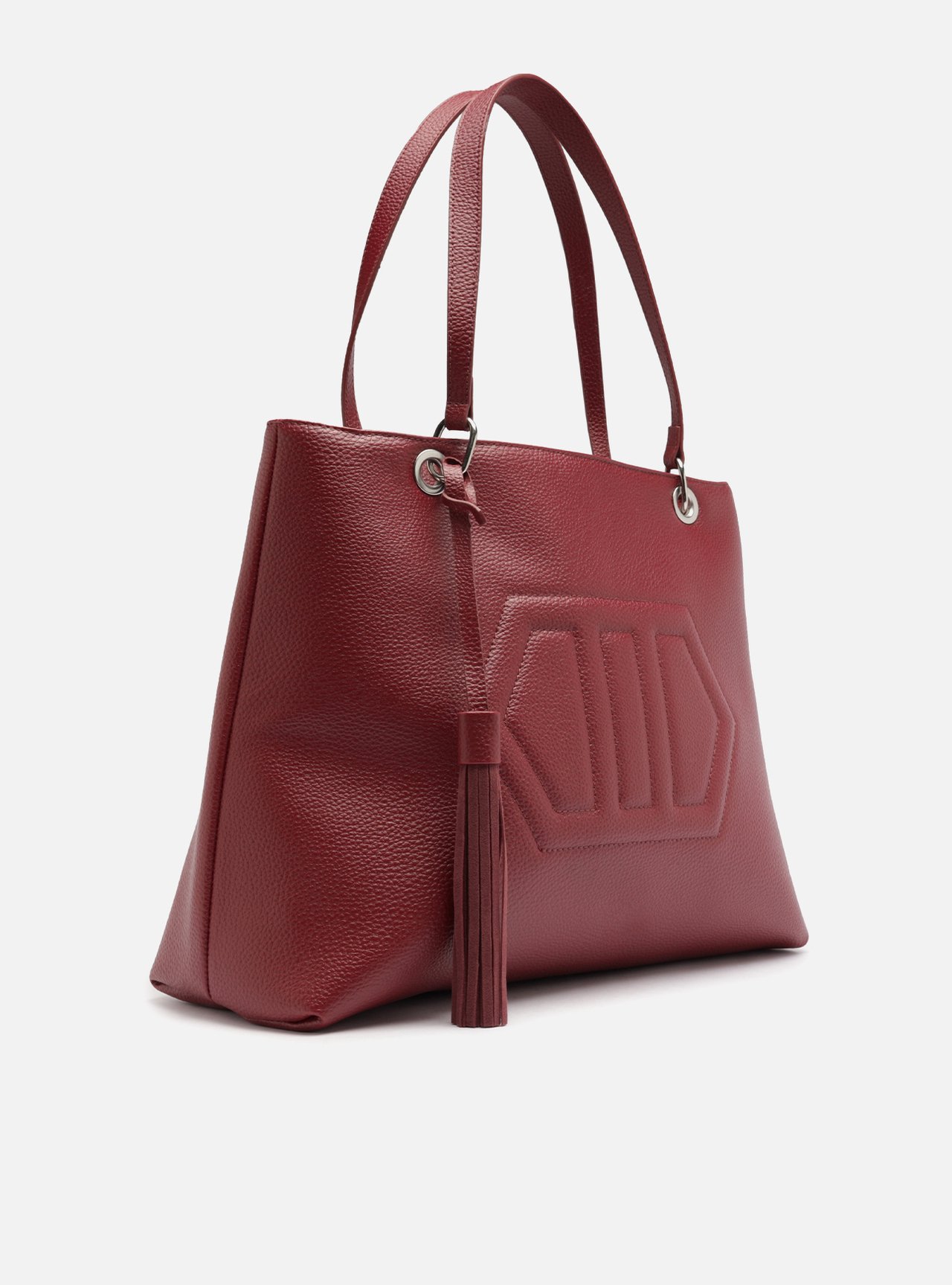 Bolsa Shopping Bordô Média Franja — foto 5