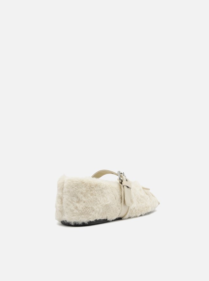 Sapatilha Branca Pelo Sheep Laço