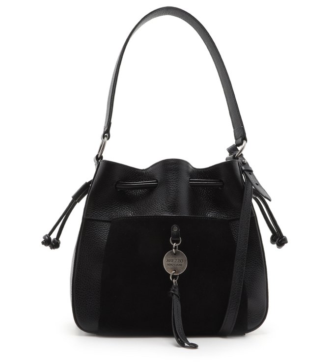 Bolsa Bucket Camurcina Renata Média Preta