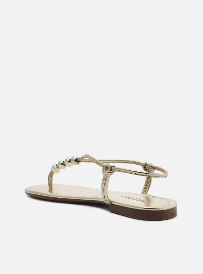 Sandália Rasteira Dourada Slim Light Citrus