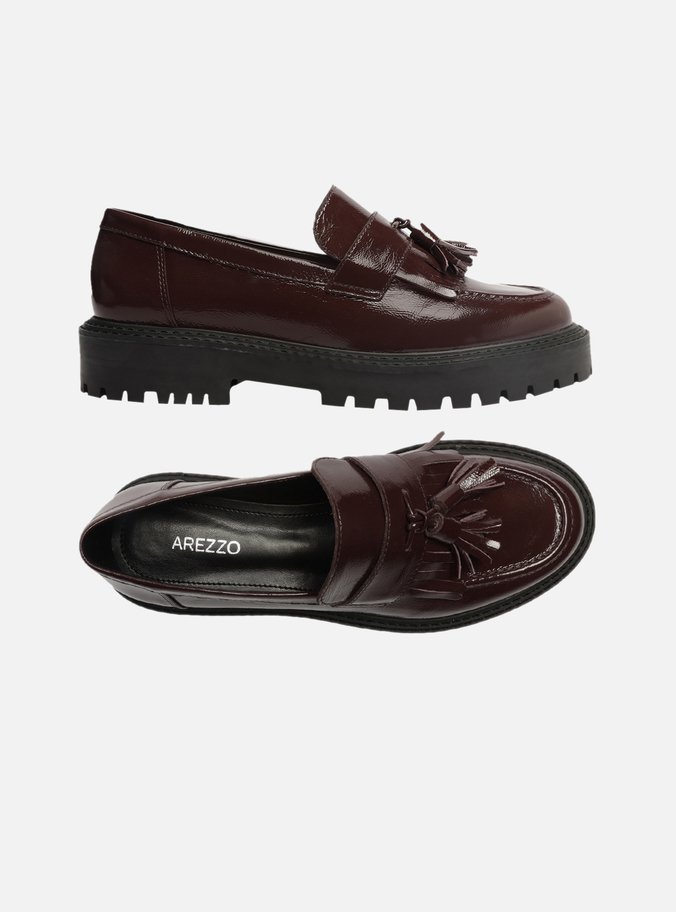 Mocassim Vinho Couro Tratorado Barbicacho Harper