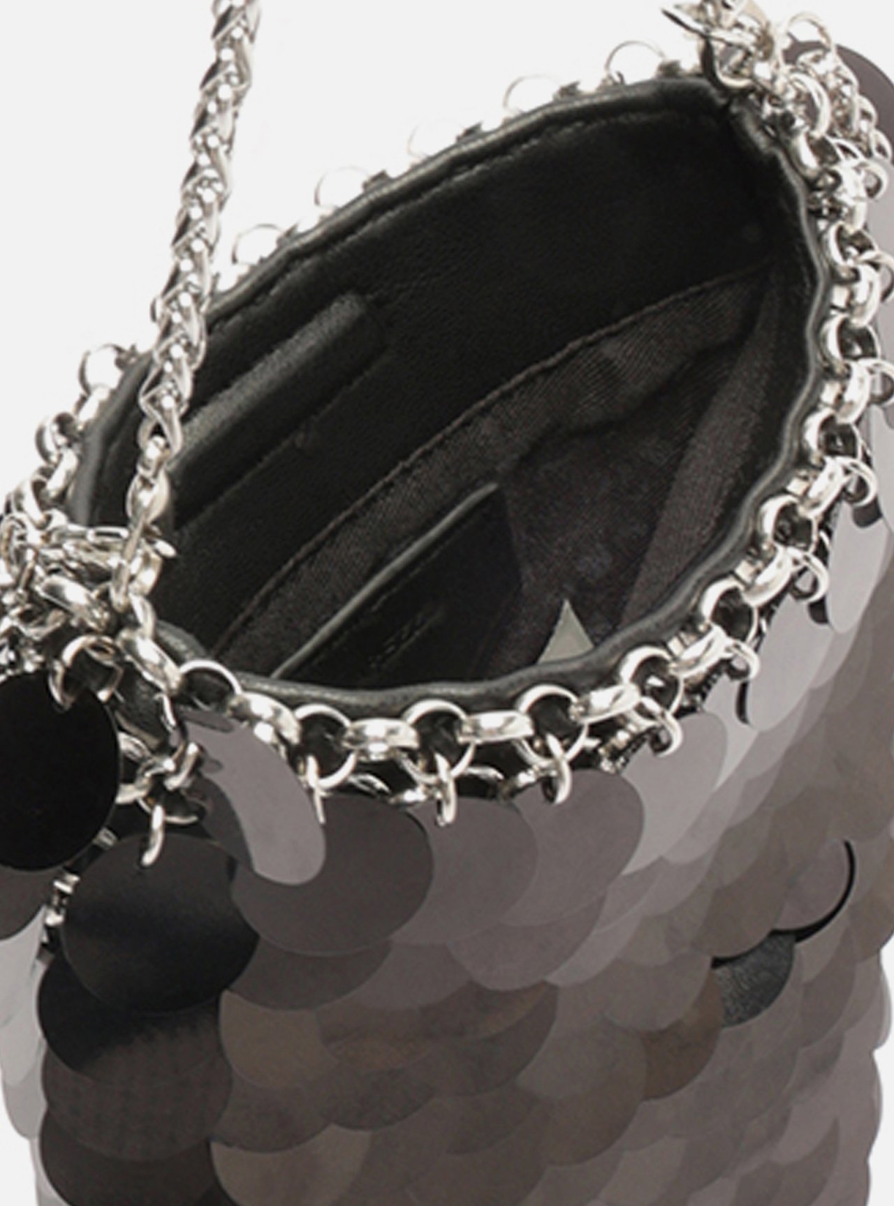 Bolsa Clutch Preta Pequena Paetê — foto 4