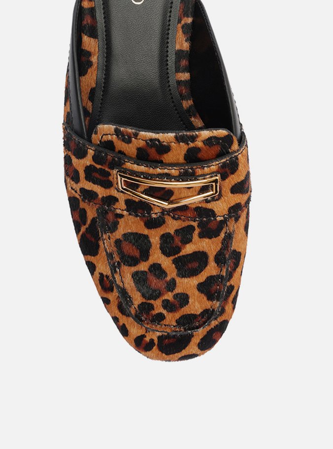 Mule Animal Print Tira Metal