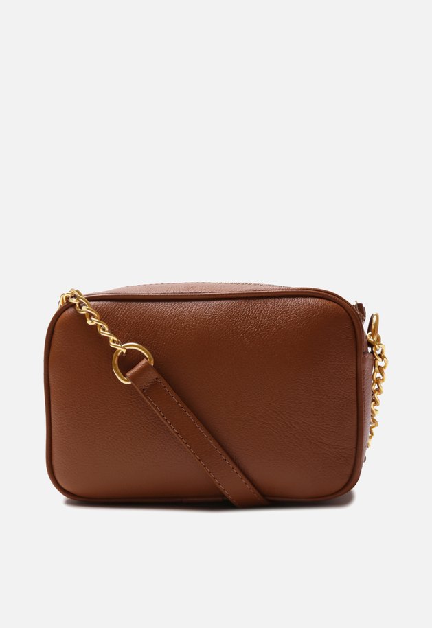 Bolsa Tiracolo Marrom Couro Francine Pequena Cúrcuma