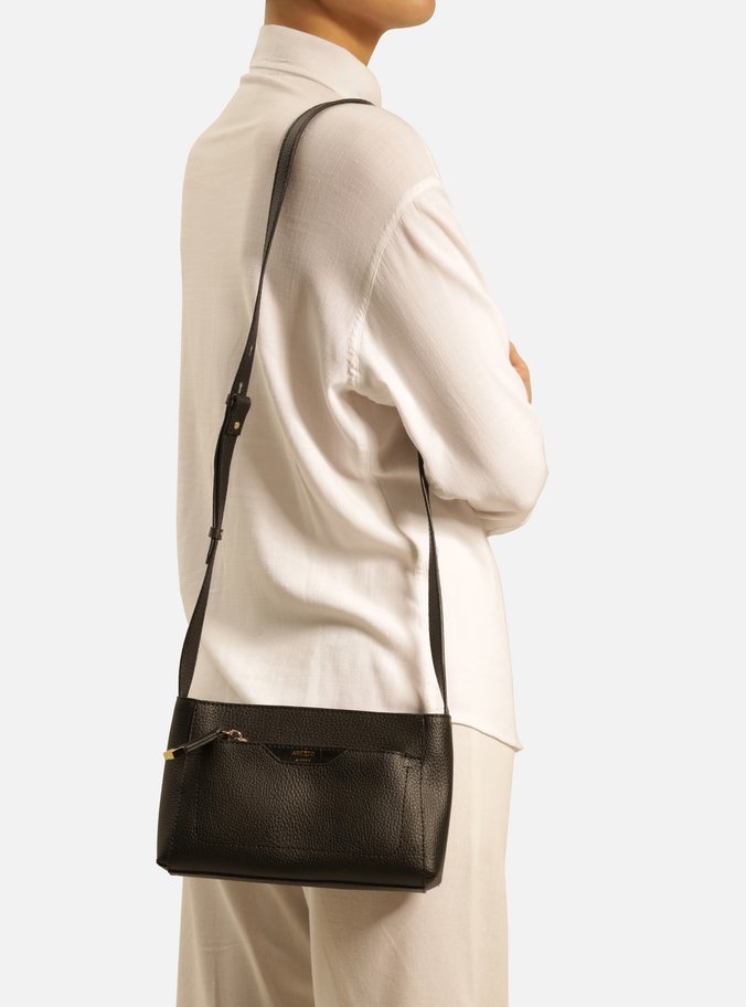 Bolsa Tiracolo Preta Emilly Pequena Croco