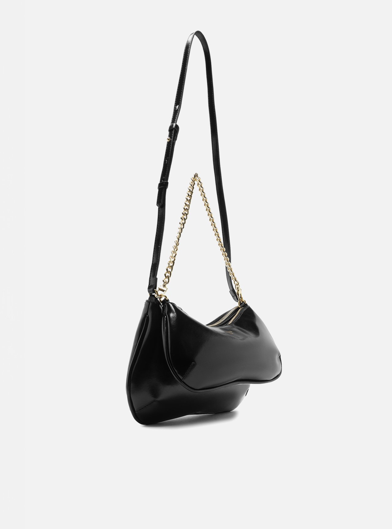 Bolsa Tiracolo Preta Média Corrente — foto 5