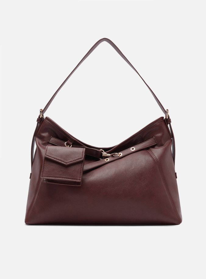 Bolsa Hobo Vermelha Grande Metais