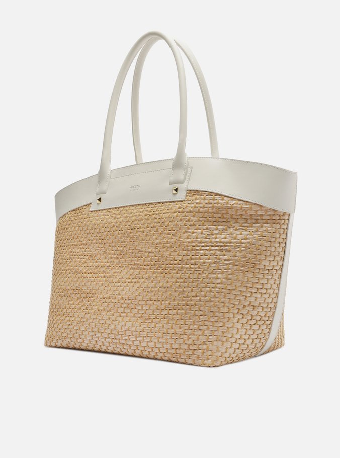 Bolsa Shopping Palha Grande Branca