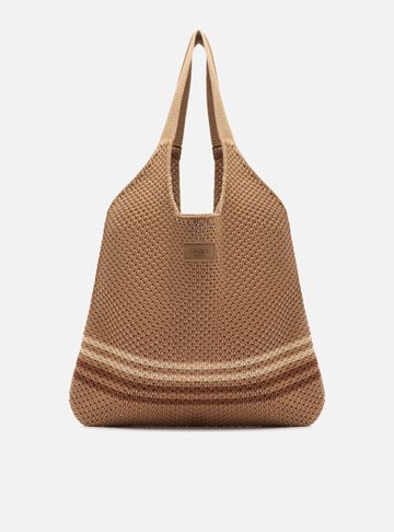 Bolsa Shopping Marrom Crochê Gaia Grande Listrada