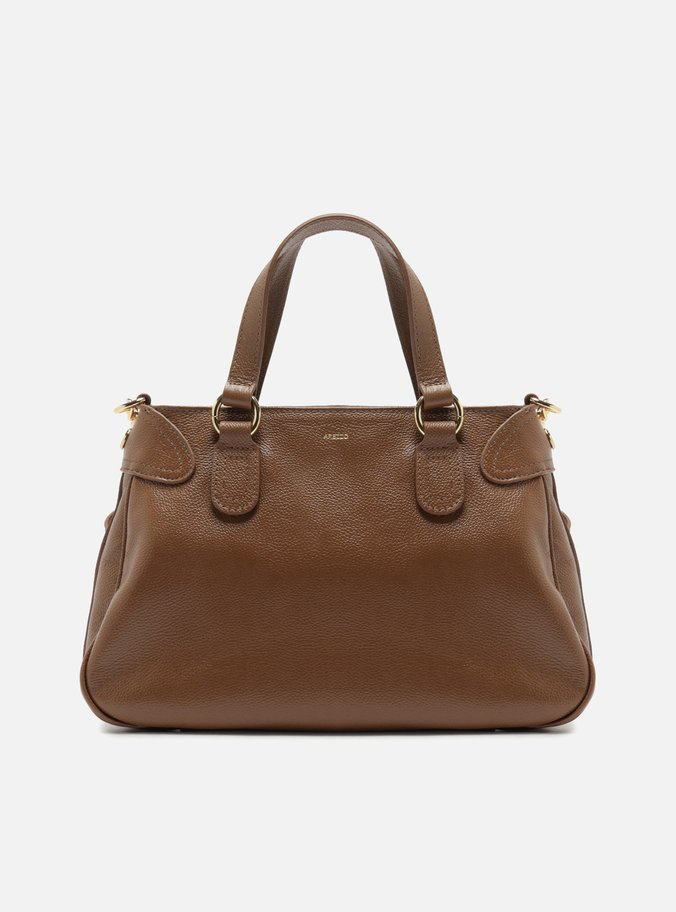 Bolsa Tote Marrom Couro Grande Corrente Alça