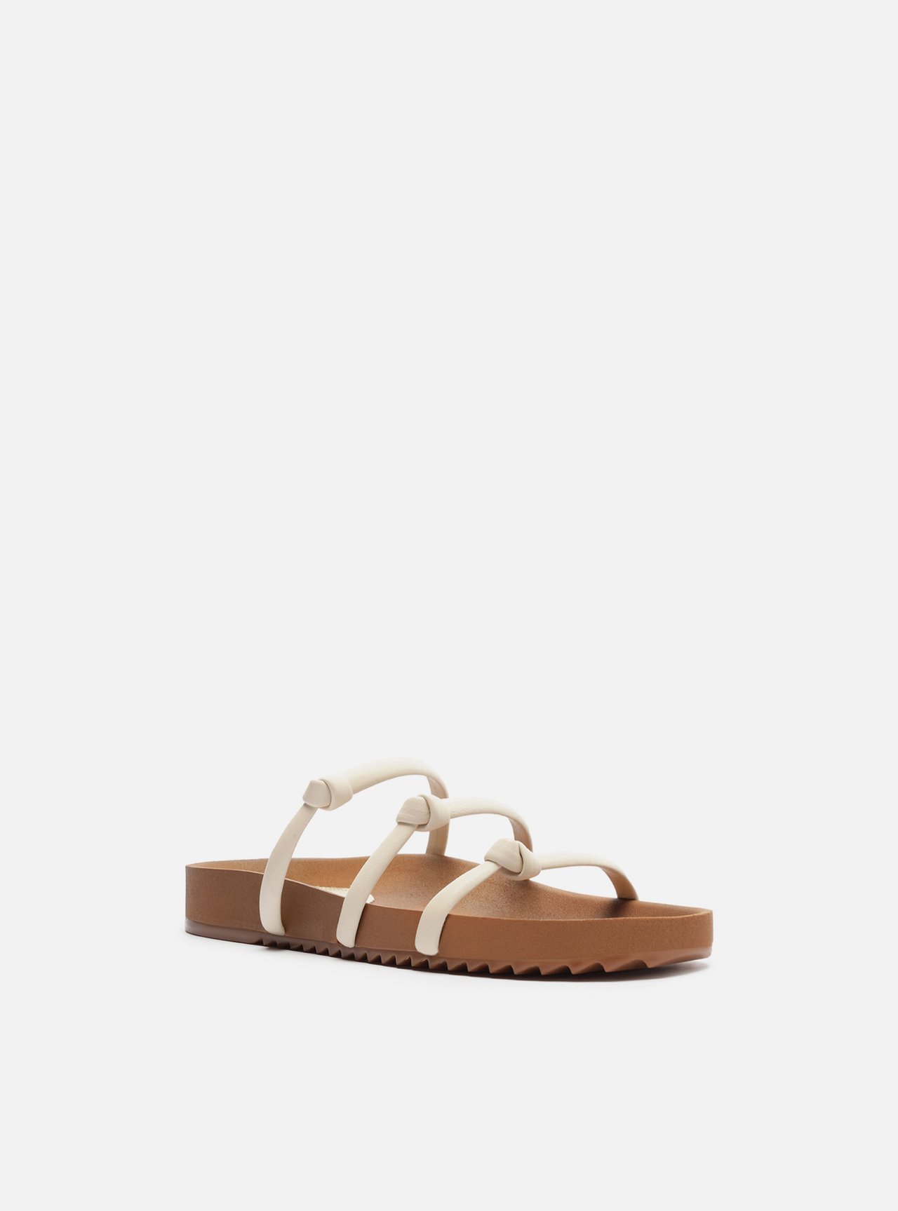 Papete Branca Flatform Tiras Nó — foto 2