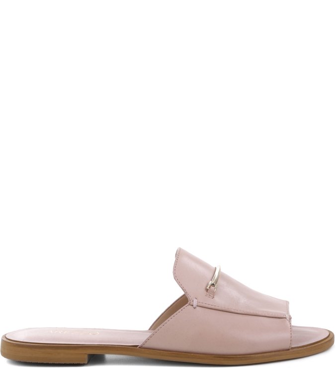 Mule Boho Couro Quartzo