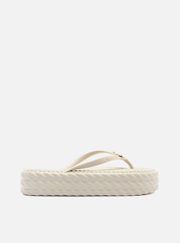 Sandália Off White Flatform Marrocos Mid Flip Flop Bacio