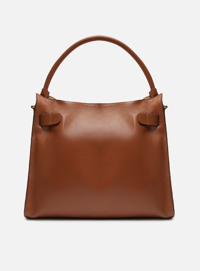 Bolsa Tote Marrom Couro Grande Color 