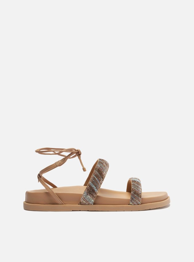 Sandalia rasteira best sale bege