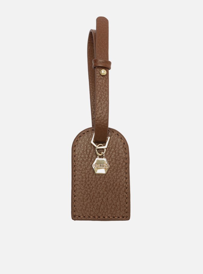 Bag Charm Marrom Couro Pingente