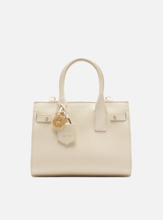 Bolsa Tote Branca Couro  Média