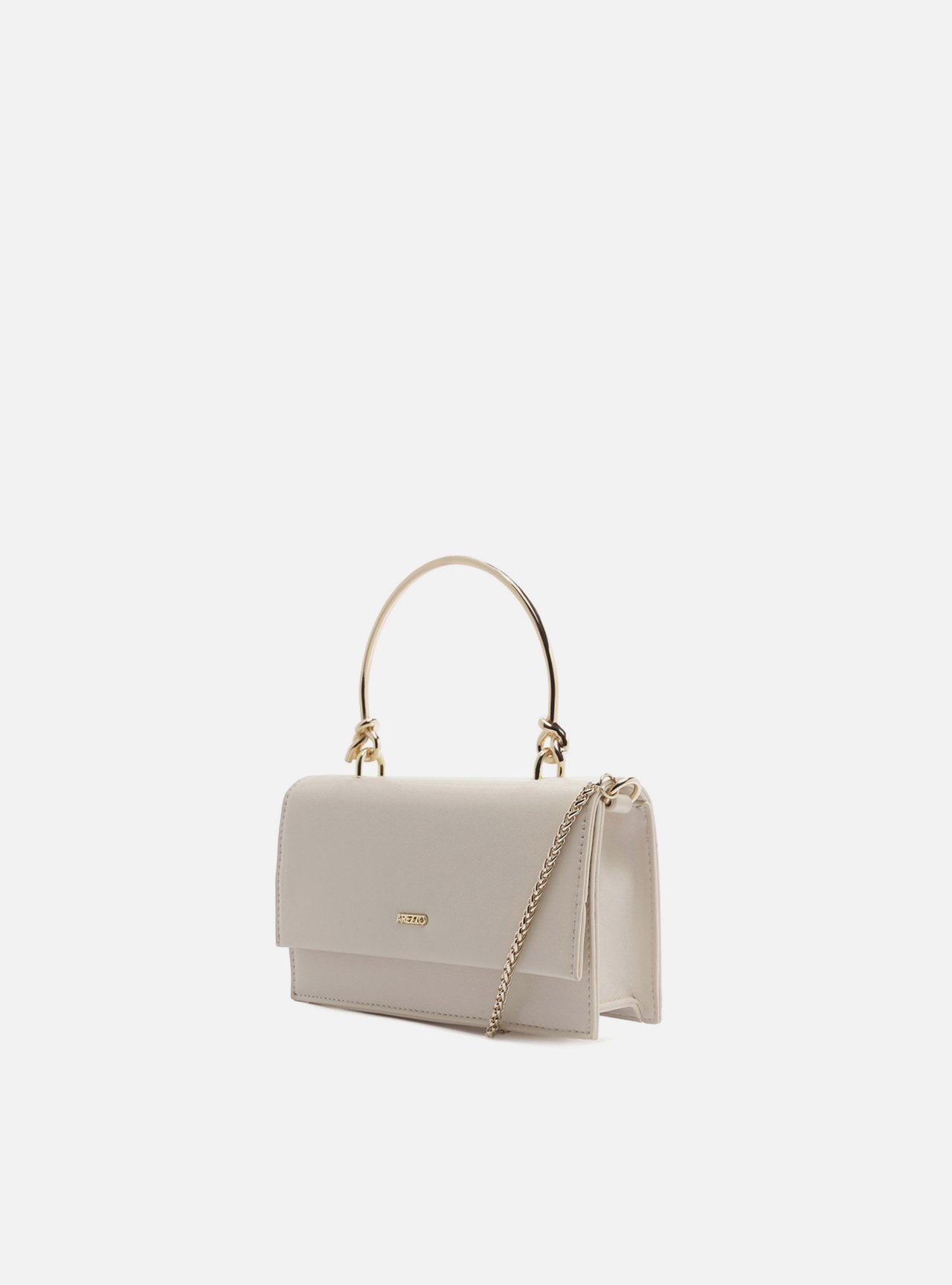 Bolsa Tiracolo Off White Pequena Corrente Metal — foto 2