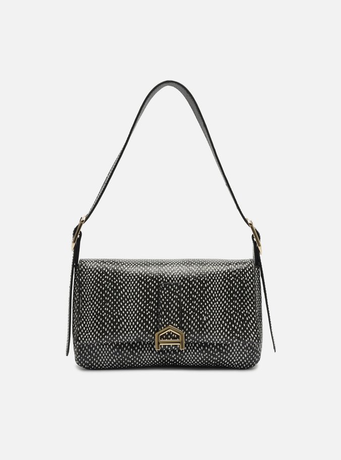 Bolsa Tiracolo Animal Print Couro Média Metais