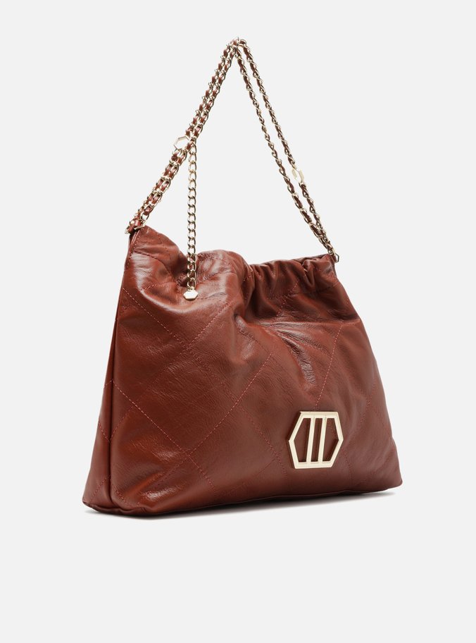 Bolsa Hobo Marrom Couro Esther Grande