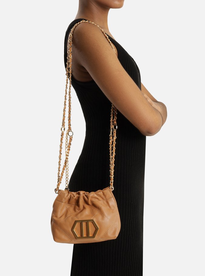 Bolsa Tiracolo Marrom Clara Couro Esther Pequena