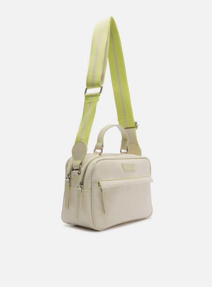 Bolsa Tiracolo Off-White Prione Média Alme