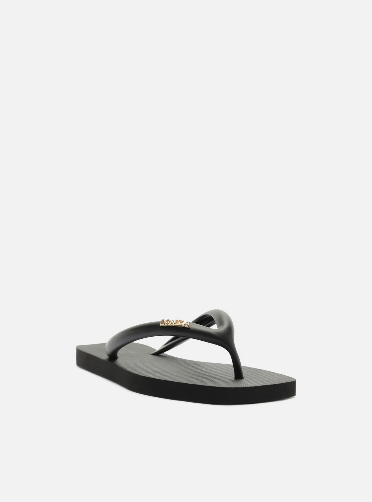 Chinelo de Dedo Preto Flatform Metais Brizza — foto 2