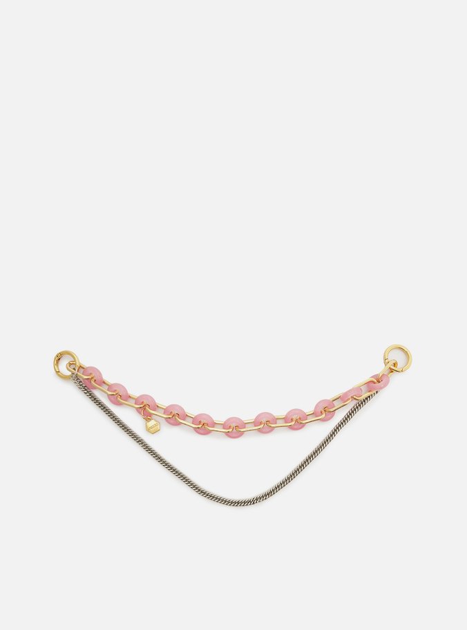 Corrente Dupla Bag Charm Rosa