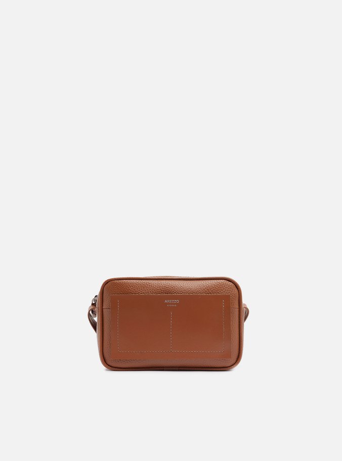 Bolsa Tiracolo Marrom Pequena Bolso Costuras