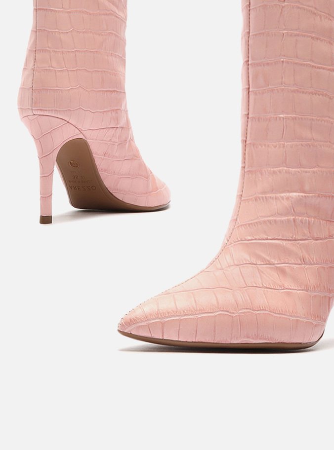 Bota Rosa Soft Croco Cano Alto Miranda