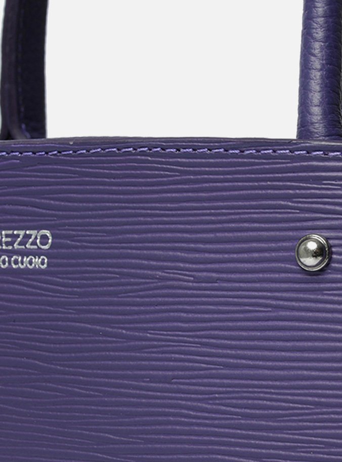 Bolsa Tote Couro Bella Média Roxa