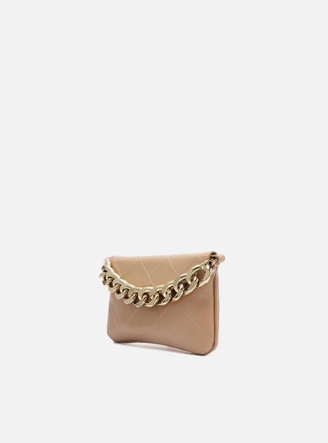 Bolsa Tiracolo Bege Pequena Corrente