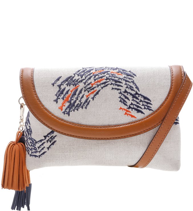 Arezzo x Lenny Niemeyer | Bolsa Clutch Peixes Pequena Cru