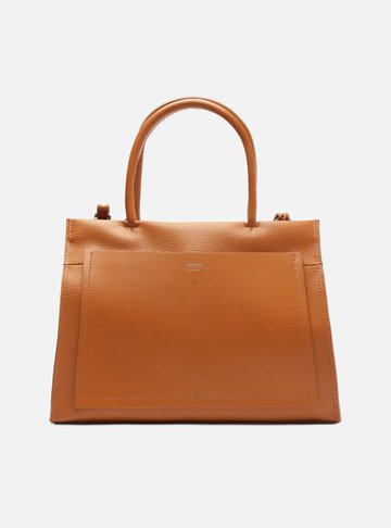 Bolsa Shopping Marrom Grande Bolso Recorte