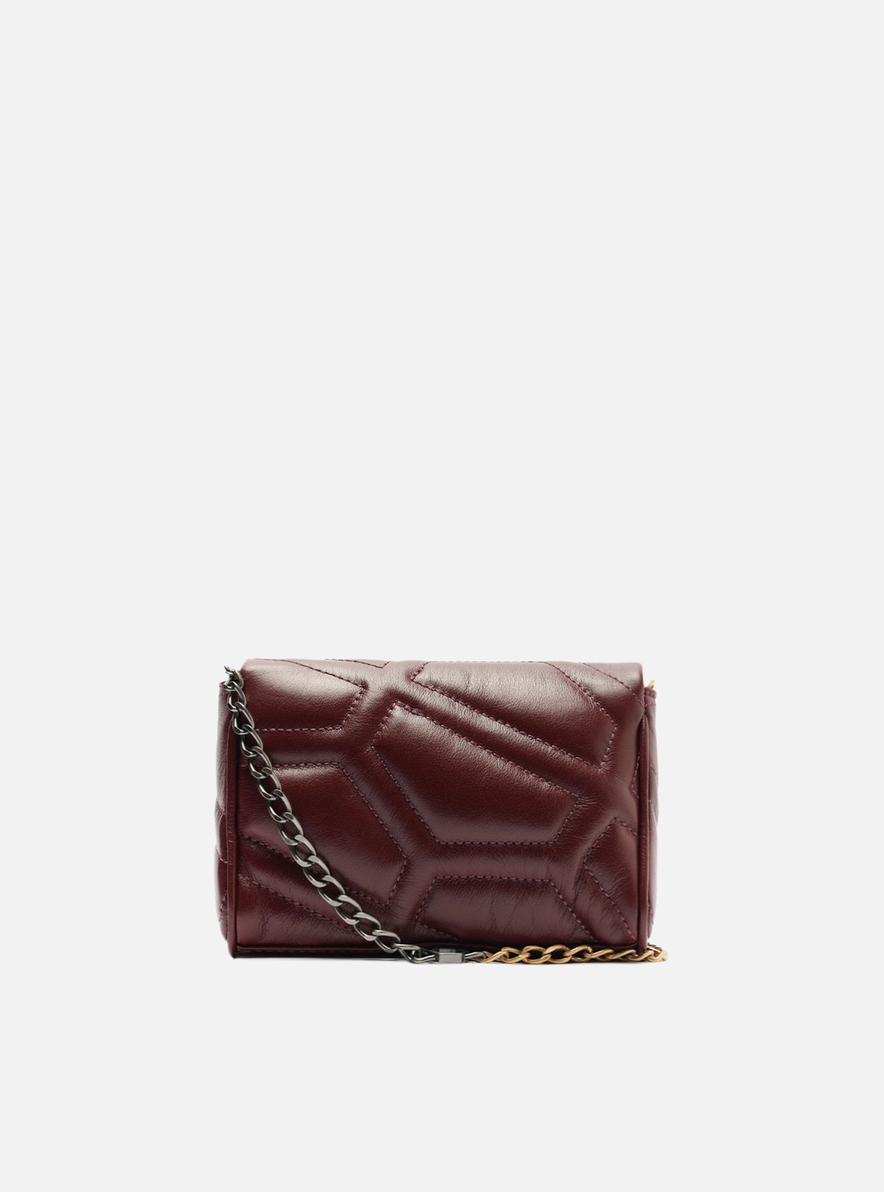 Mini Bag Tiracolo Bordô Couro Emma — foto 3