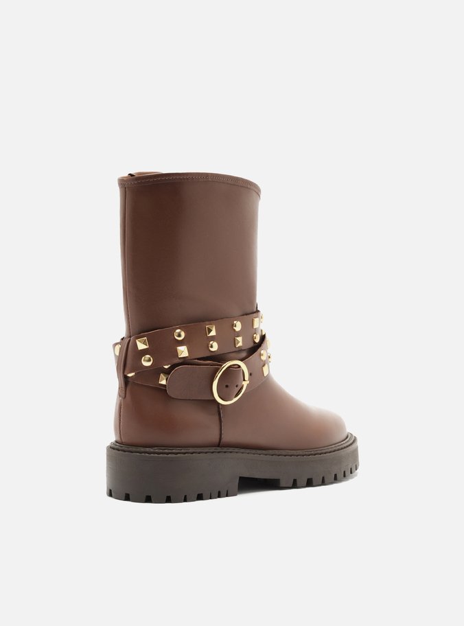 Bota Marrom Salto Baixo