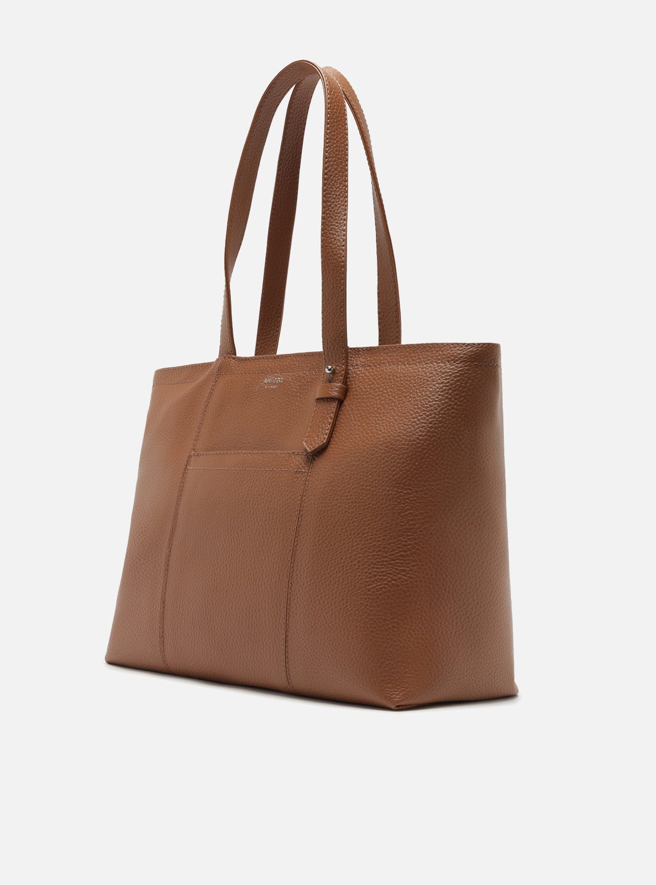 Bolsa Grande Caramelo Couro Ecológico Bolso Frontal — foto 2