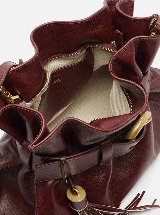 Bolsa Tiracolo Vermelha Couro Isa Média