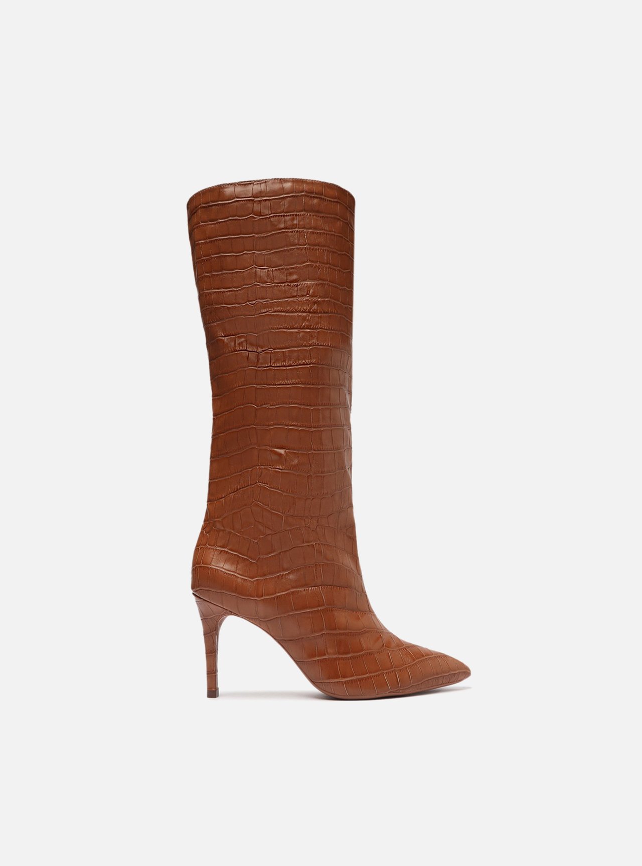 Bota Marrom Croco Cano Alto Miranda — foto 1