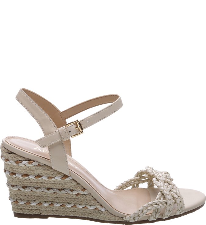 Sandália Anabela Trança Off White
